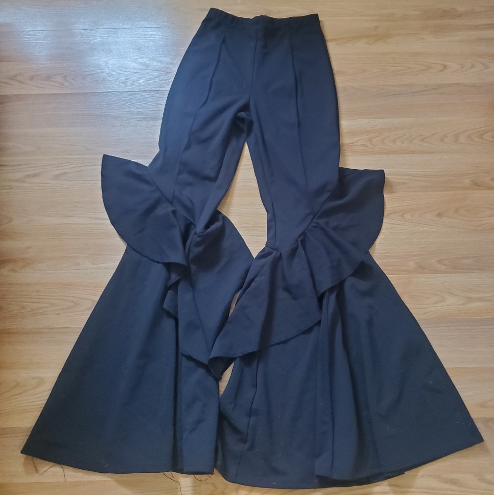 Black flare pants